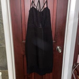 Express little black dress with lace trim!